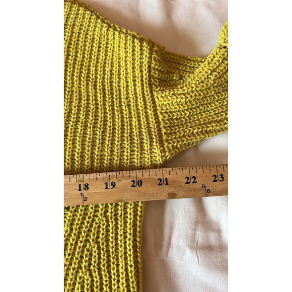 SO Goods For Life Womens Yellow Crew Neck Pullover Sweater Size Small Preowned - Picture 6 of 12